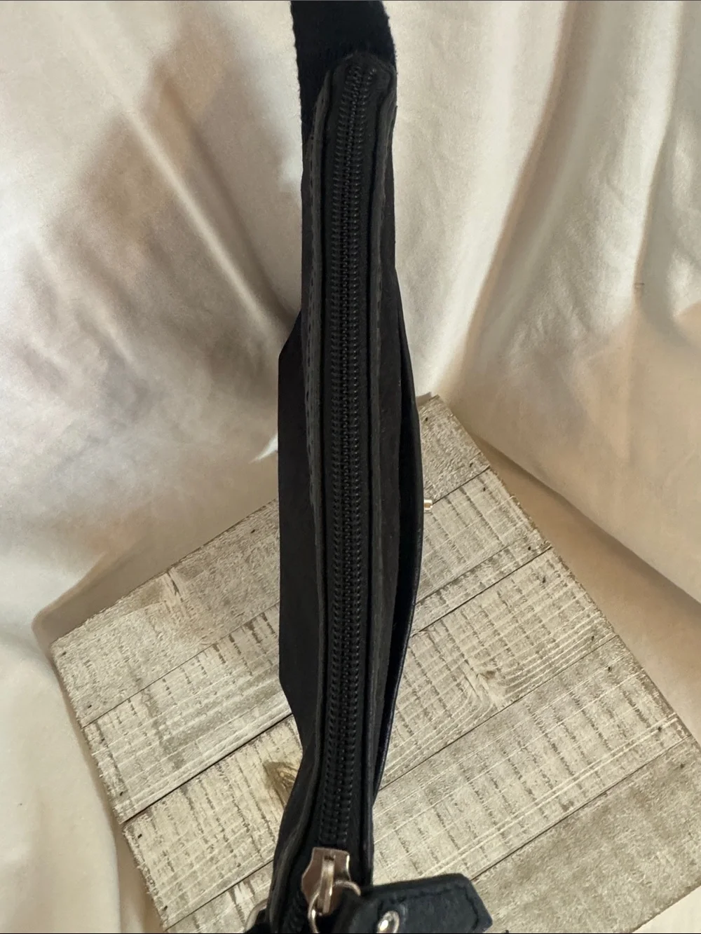 Tommy Hilfiger Black Logo Jacquard Crossbody Bag Turn Lock Adjustable Strap